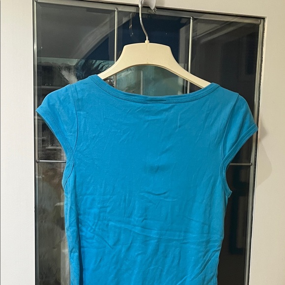 Tracy Reese Turquoise Top with Beaded Elephant - Picture 5 of 7